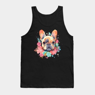 Flowery French Bulldog Tank Top